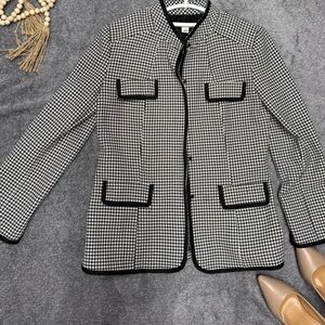 Black and White Houndstooth Jacket